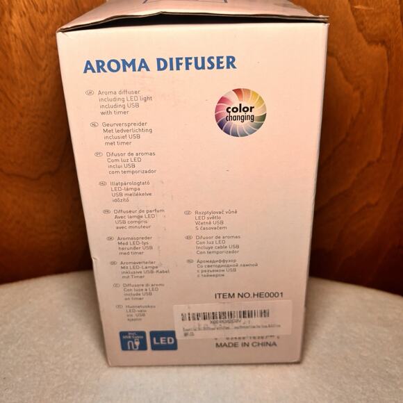 Essential Oil Diffuser with Humidifying, Aromatherapy Diffuser 7 LED Colors - Picture 3 of 6